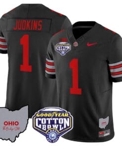 Quinshon Judkins Jersey #1 Ohio State Buckeyes Cotton Bowl Patch Football All Stitched