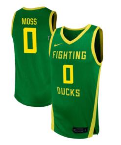 RaHeim Moss Jersey #0 Oregon Ducks NIL Basketball Green