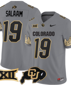 Rashaan Salaam Jersey 19 Colorado Buffaloes Vapor Limited Football Gray
