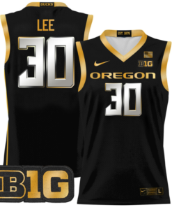 Ron Lee Jersey #30 Oregon Ducks 2024 Lightweight Basketball Black Gold
