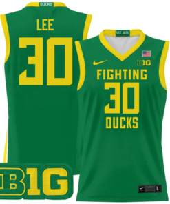 Ron Lee Jersey #30 Oregon Ducks 2024 Lightweight Basketball Green