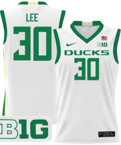 Ron Lee Jersey #30 Oregon Ducks 2024 Lightweight Basketball White