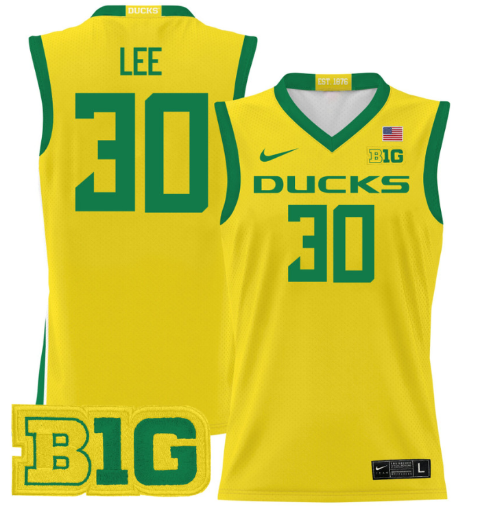 Ron Lee Jersey #30 Oregon Ducks 2024 Lightweight Basketball Yellow 1 Ron Lee Jersey #30 Oregon Ducks 2024 Lightweight Basketball Yellow