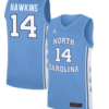 Russell Hawkins Jersey #14 North Carolina Tar Heels Basketball Blue