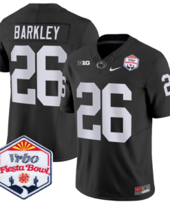 Alternative view of Saquon Barkley Jersey #26 Penn State 2024 Fiesta Bowl Patch Football All Stitched