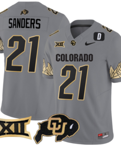 Shilo Sanders Jersey 21 Colorado Buffaloes Vapor Limited Football Gray