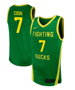 Supreme Cook Jersey #7 Oregon Ducks NIL Basketball Green