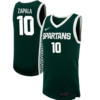 Szymon Zapala Jersey #10 Michigan State Spartans NIL Basketball Green 4 Szymon Zapala Jersey #10 Michigan State Spartans NIL Basketball Green