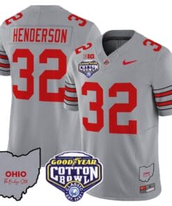 Treveyon Henderson Jersey #32 Ohio State Buckeyes Cotton Bowl Patch Football All Stitched