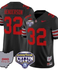 Treveyon Henderson Jersey #32 Ohio State Buckeyes Cotton Bowl Patch Football All Stitched