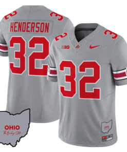 Treveyon Henderson Jersey #32 Ohio State Rose Bowl Football V3 All Stitched
