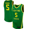 TJ Bamba Jersey #5 Oregon Ducks NIL Basketball Green