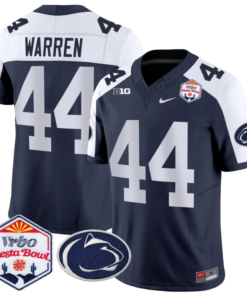 Tyler Warren Jersey #44 Penn State 2024 Fiesta Bowl Patch Football All Stitched
