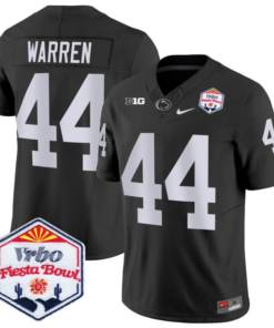 Alternative view of Tyler Warren Jersey #44 Penn State 2024 Fiesta Bowl Patch Football All Stitched