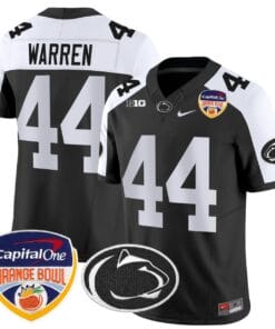 Tyler Warren Jersey #44 Penn State Orange Bowl Patch Football All Stitched