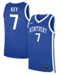 Teonni Key Jersey #7 Kentucky Wildcats NIL Basketball Royal