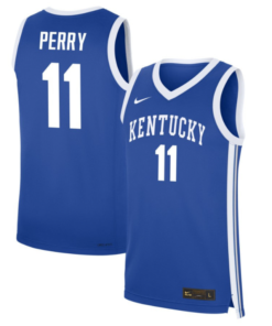 Travis Perry Jersey #11 Kentucky Wildcats NIL Basketball Royal