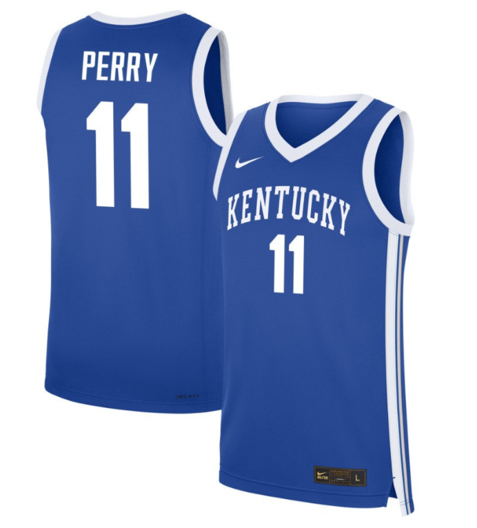 Travis Perry Jersey #11 Kentucky Wildcats NIL Basketball Royal 1 Travis Perry Jersey #11 Kentucky Wildcats NIL Basketball Royal