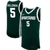Tre Holloman Jersey #5 Michigan State Spartans NIL Basketball Green 5 Tre Holloman Jersey #5 Michigan State Spartans NIL Basketball Green