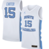 Vince Carter Jersey #15 North Carolina Tar Heels Basketball White