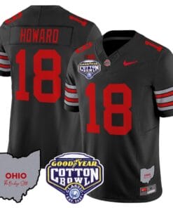 Will Howard Jersey #18 Ohio State Buckeyes Cotton Bowl Patch Football All Stitched