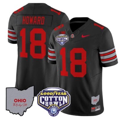 Will Howard Jersey #18 Ohio State Buckeyes Cotton Bowl Patch Football All Stitched