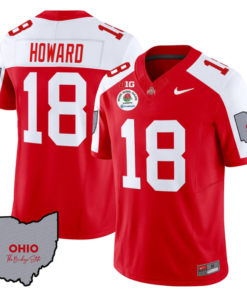 Will Howard Jersey #18 Ohio State Rose Bowl Patch Football All Stitched