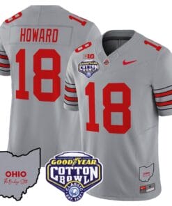 Will Howard Jersey #18 Ohio State Buckeyes Cotton Bowl Patch Football All Stitched