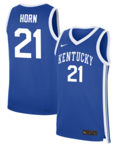 Walker Horn Jersey #21 Kentucky Wildcats NIL Basketball Royal