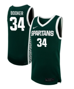 Xavier Booker Jersey #34 Michigan State Spartans NIL Basketball Green