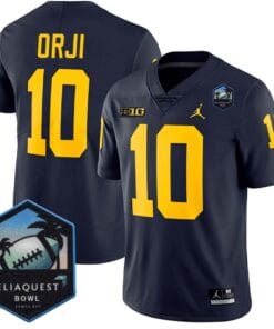 Alex Orji Jersey #10 Michigan Wolverines ReliaQuest Bowl Patch Vapor Football All Stitched