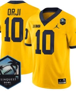 Alex Orji Jersey #10 Michigan Wolverines ReliaQuest Bowl Patch Vapor Football All Stitched