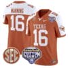 Arch Manning Jersey #16 Texas Longhorns Cotton Bowl Patch Football All Stitched
