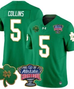 Beaux Collins Jersey #5 Notre Dame 2024 Sugar Bowl Patch V2 Football All Stitched