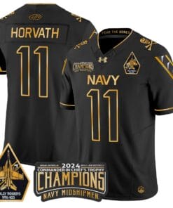 Blake Horvath Jersey #11 Navy Midshipmen Commander-in-chief's Trophy Football All Stitched