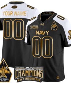 Custom Navy Midshipmen Jersey Commander-in-chief's Trophy Champions Alternate