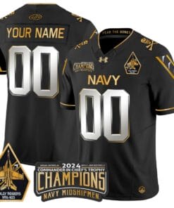Custom Navy Midshipmen Jersey Commander-in-chief's Trophy Champions Alternate