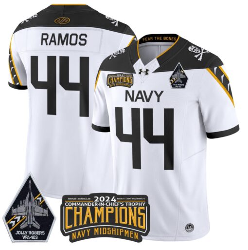 Colin Ramos Jersey #44 Navy Midshipmen Commander-in-chief's Trophy Football All Stitched - Image 8