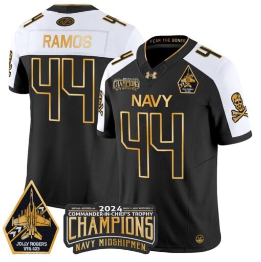Colin Ramos Jersey #44 Navy Midshipmen Commander-in-chief's Trophy Football All Stitched