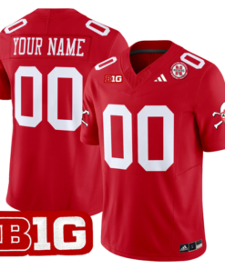 Alternative view of Custom Nebraska Cornhuskers Jersey 2024 Vapor V2 Football All Stitched