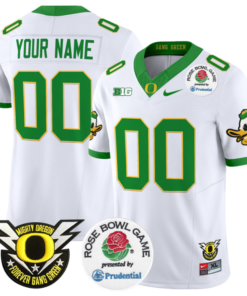 Custom Oregon Ducks Jersey 2025 Rose Bowl Vapor Football All Stitched