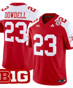 Dante Dowdell Jersey 23 Nebraska Cornhuskers 2024 Vapor V2 Football Red Alternate