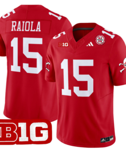 Dylan Raiola Jersey 15 Nebraska Cornhuskers 2024 Vapor V2 Football Red