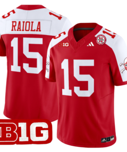 Dylan Raiola Jersey 15 Nebraska Cornhuskers 2024 Vapor V2 Football Red Alternate