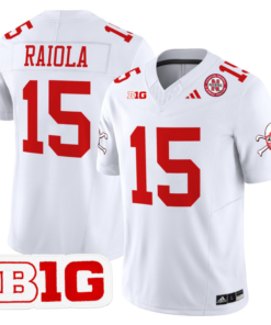 Dylan Raiola Jersey 15 Nebraska Cornhuskers 2024 Vapor V2 Football White