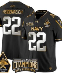 Eli Heidenreich Jersey #22 Navy Midshipmen Commander-in-chief's Trophy Football All Stitched