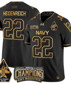 Eli Heidenreich Jersey #22 Navy Midshipmen Commander-in-chief's Trophy Football All Stitched