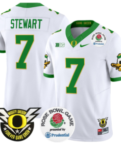 Evan Stewart Jersey #7 Oregon Ducks Football 2024 Rose Bowl Black Alternate