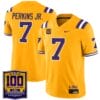 Harold Perkins Jr Jersey #7 LSU Tigers 100 Years of Tiger Stadium Patch Football All Stitched