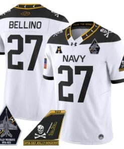 Joe Bellino Jersey #27 Navy Midshipmen 2024 Jolly Rogers Patch Footballl All Stitched